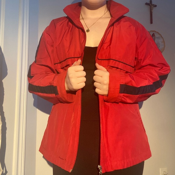 VINTAGE TOMMY HILFIGER red fall jacket/windbreaker - Picture 6 of 7